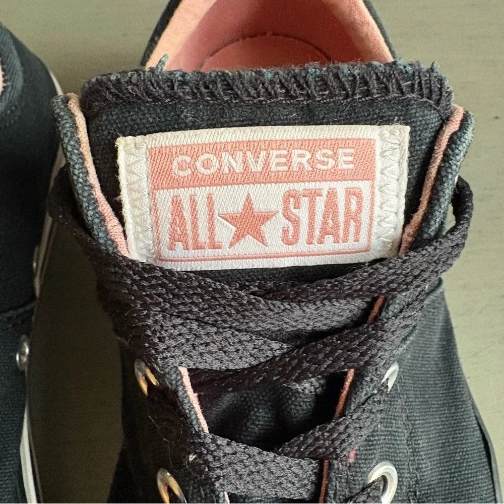 Converse All Star Chuck Taylor Madison Ox Black Pink Sneakers Girls Sz 5 Retro